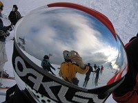  The view from Charles' well polished helmet...