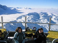  The final day at Brevent - Cloud at 2000m - Graziella and Charles. Photo altitude 2500m