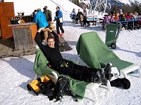  Mark enjoys a well earned rest at Davos/Parsenn