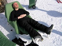  Mario enjoys a 'well earned' rest at Davos/Parsenn