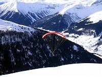  Paraglider takes off for a tandem flight from Jatzhtte, 2500m