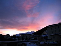  View of the sunset over Davos
