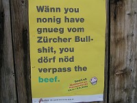  An amusing mix of Swiss-German and English found on a poster