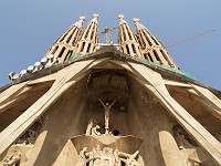  Sagrada Familia - looking up at the entrance