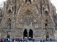  Sagrada Familia - intricate statues and designs above the back door.