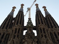  Sagrada Familia - four large towers rise above the rear entrance