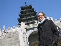  Lynn by one of the Temples in Seoul