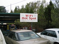  In California, wireless internet access is everywhere. Even at a diner in the mountains...