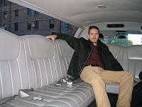  Chilling in the back of a limo - same price as a taxi!