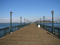 View down the pier