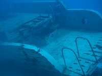  One of the better luxury dive boats in the Red Sea - Lady Somaya II. She now lies at 10m. Everything has been stripped from the boat