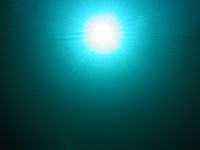  The sun breaks through the surface